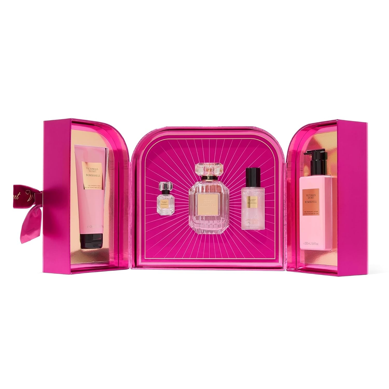 image:imageVictorias Secret Bombshell Ultimate Fragrance 5 Piece Gift Set Eau de Parfum Mist Lotion amp WashBombshell