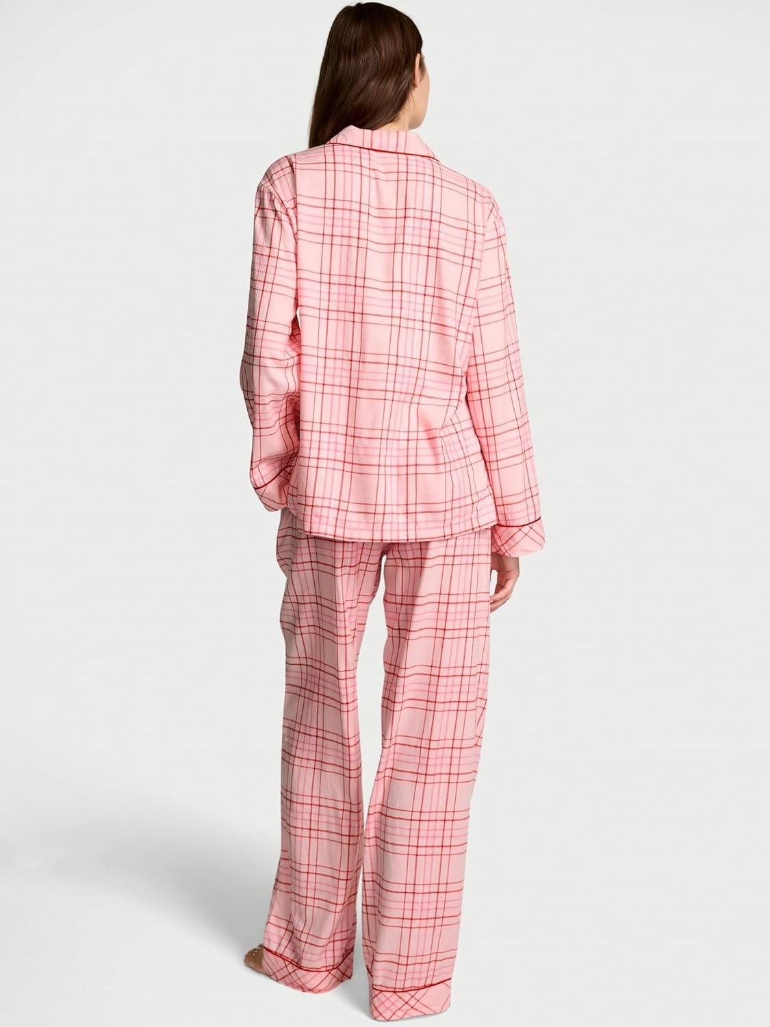 image:imageVictorias Secret Flannel Pajama Set Long Sleeve Button Down Shirt amp Pants Sleepwear for Women XSXXLRed Plaid