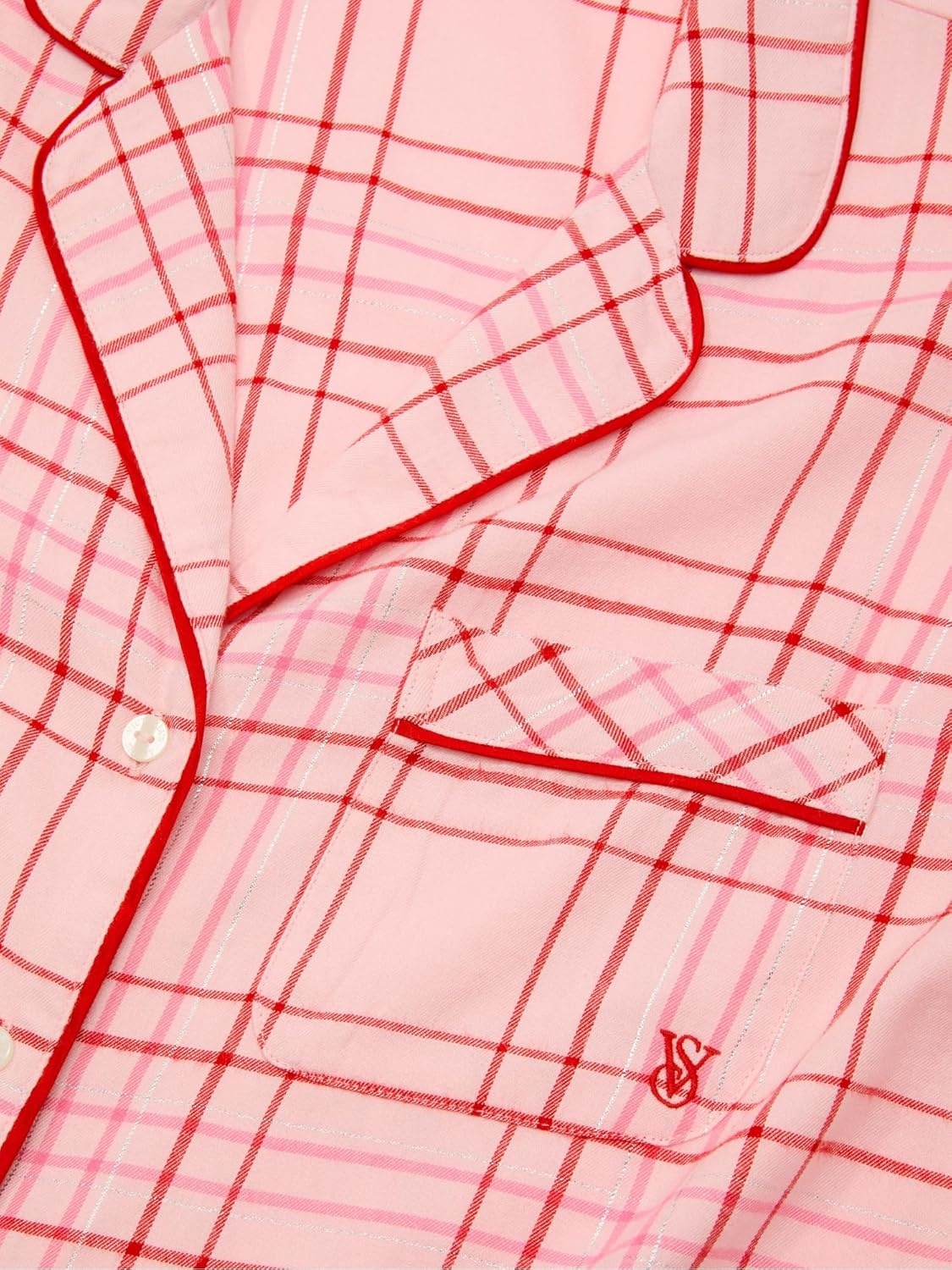 image:imageVictorias Secret Flannel Pajama Set Long Sleeve Button Down Shirt amp Pants Sleepwear for Women XSXXLRed Plaid
