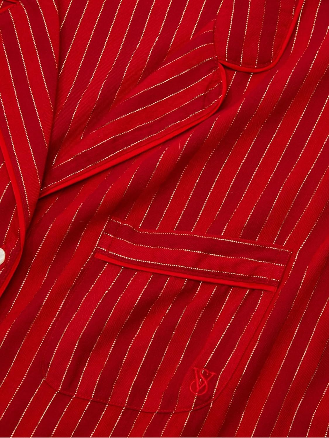 image:imageVictorias Secret Flannel Pajama Set Long Sleeve Button Down Shirt amp Pants Sleepwear for Women XSXXLRed Stripe