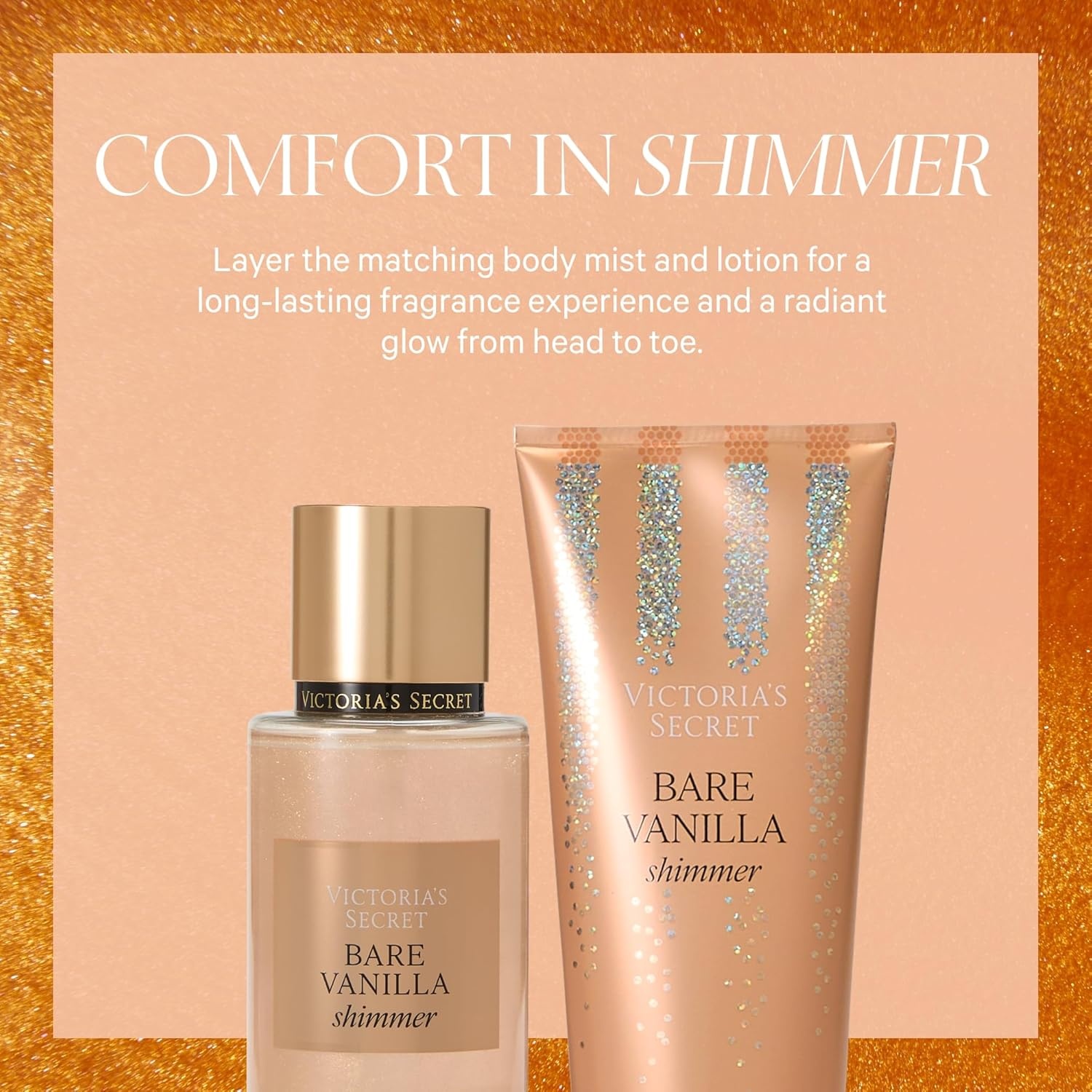 image:imageVictorias Secret Heavenly Fragrance Body Lotion Notes of Gold Musk Vanilla Sandalwood amp White Jasmine 84 ozBare Vanilla Shimmer