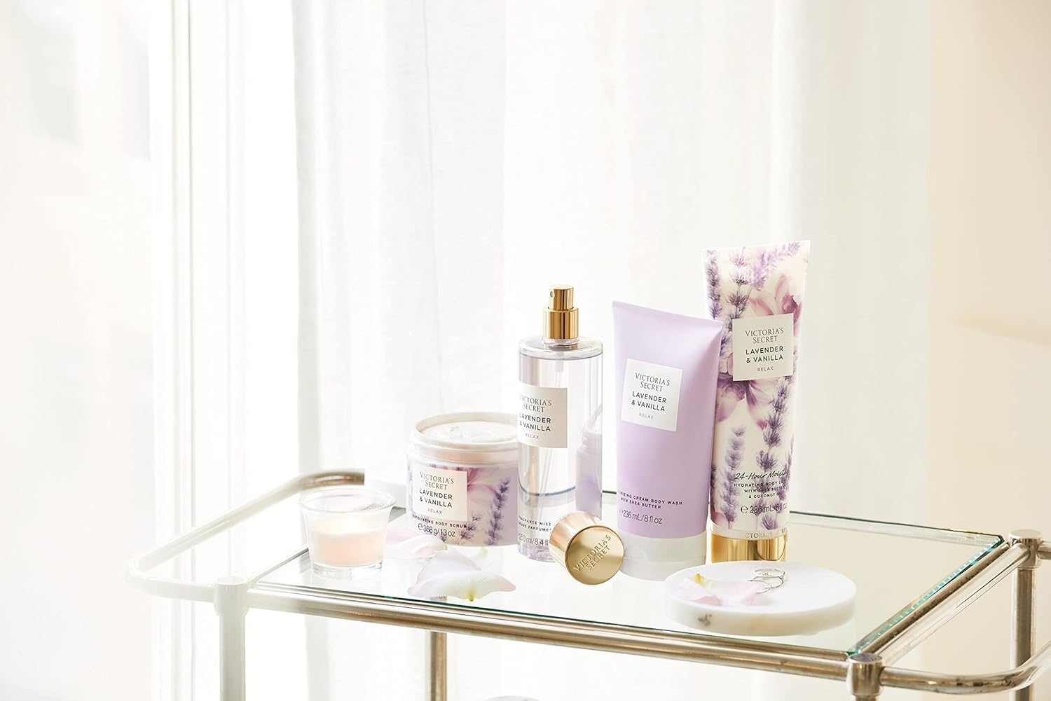 image:imageVictorias Secret Heavenly Fragrance Body Lotion Notes of Gold Musk Vanilla Sandalwood amp White Jasmine 84 ozLavender Vanilla