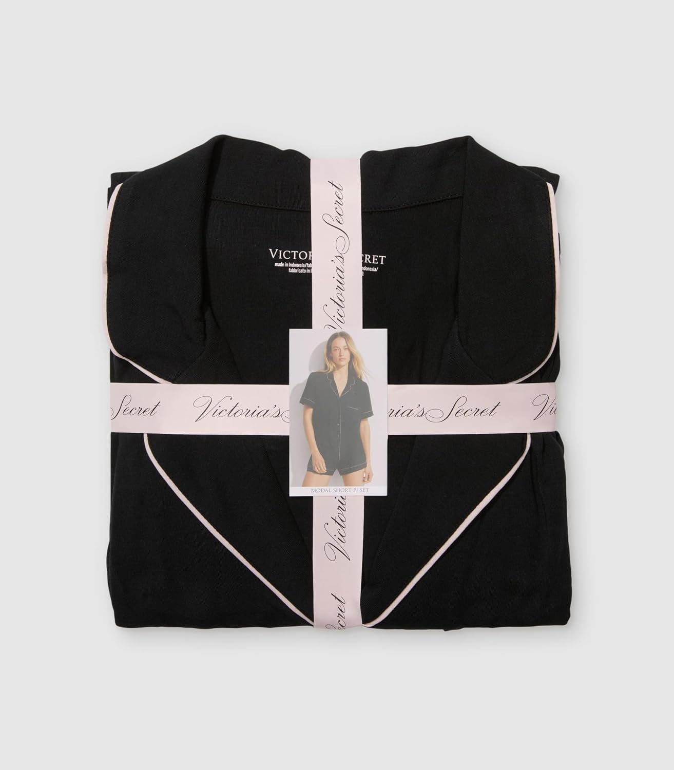 image:imageVictorias Secret Modal Pajama Set Short Sleeve Button Down Shirt and Shorts Sleepwear for Women XSXXLBlack