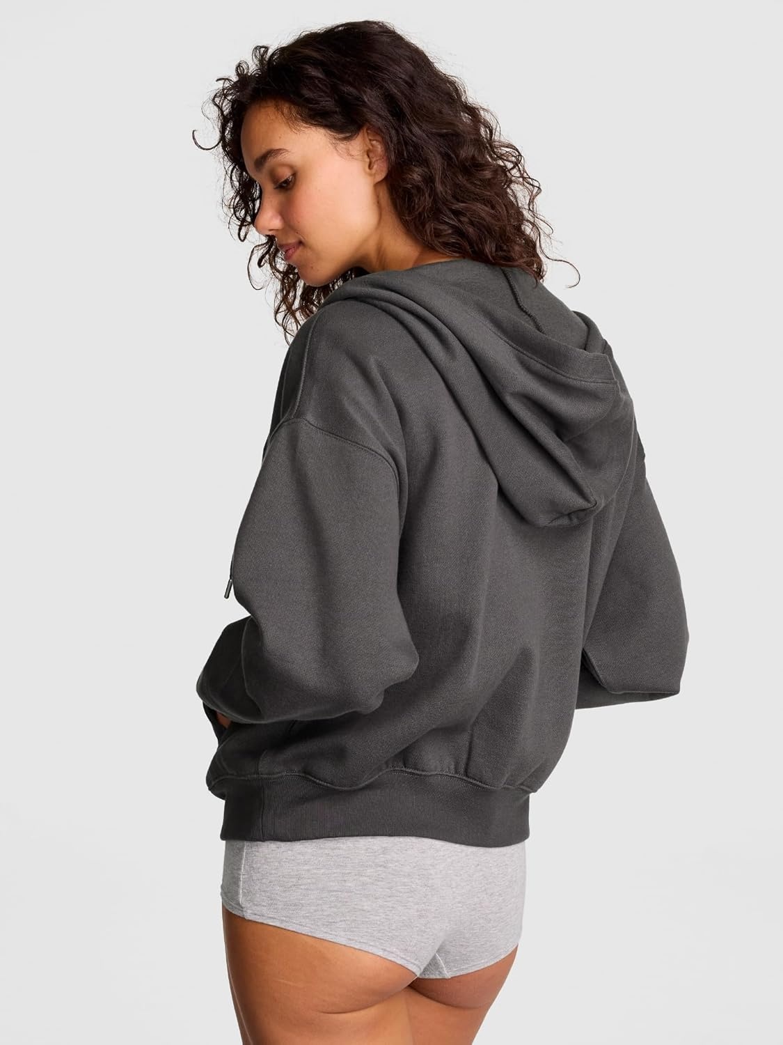 image:imageVictorias Secret PINK Womens Campus Fleece FullZip Hoodie Sweatshirt XSXLCoal