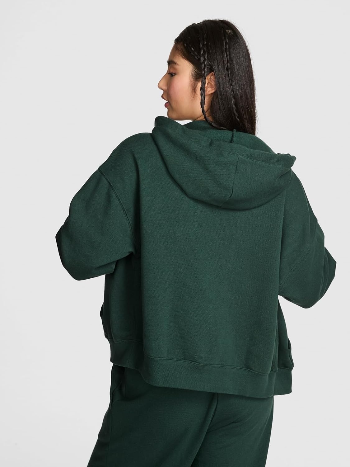 image:imageVictorias Secret PINK Womens Campus Fleece FullZip Hoodie Sweatshirt XSXLDeep Forest