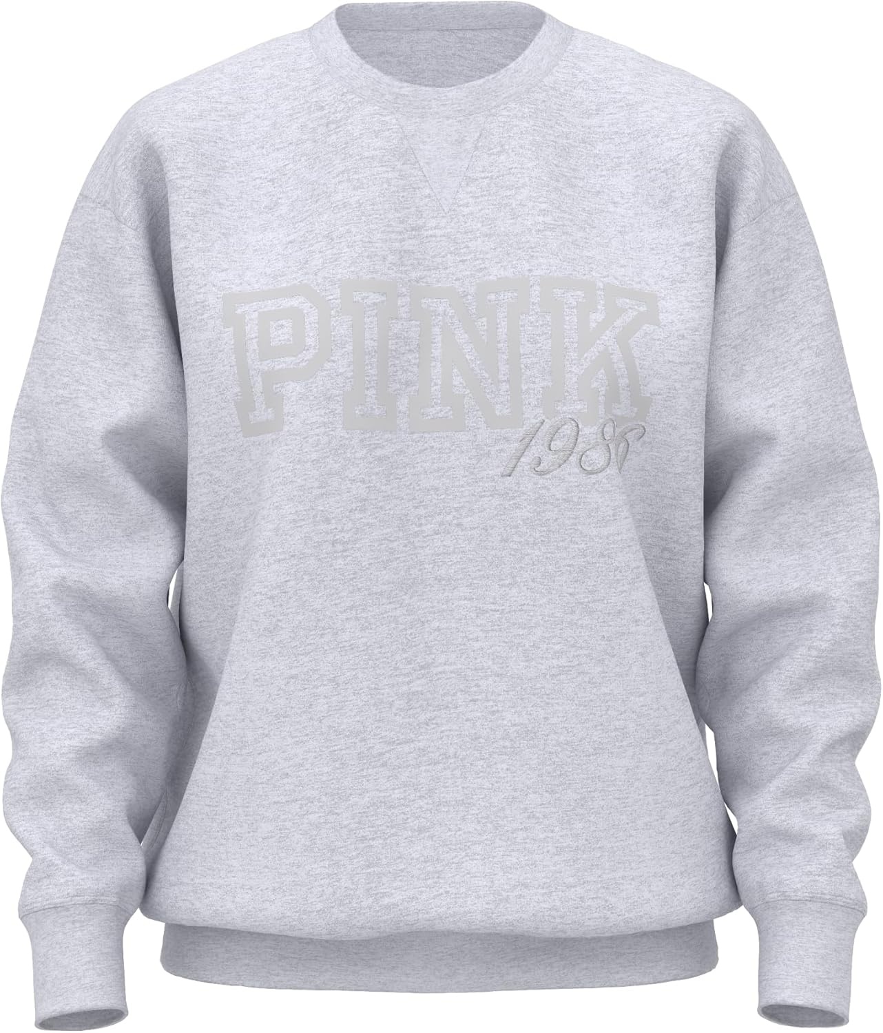 image:imageVictorias Secret PINK Womens Campus Fleece Oversized Crew Sweatshirt XSXLVs Medium Heather Grey