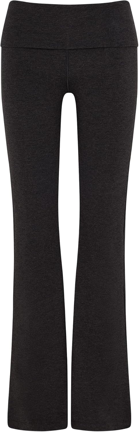 image:imageVictorias Secret Pink Womens Cotton Foldover Flare Leggings XSXLBlack Pink Bling