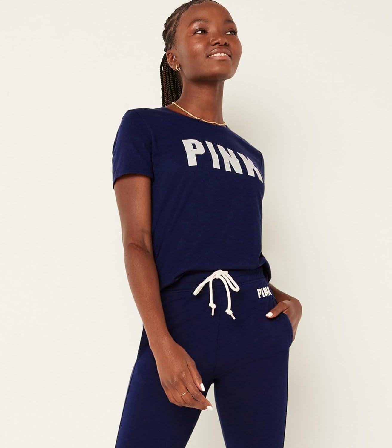 image:imageVictorias Secret Pink Womens Oversized Campus Cotton TShirt XS XLEnsign Classic