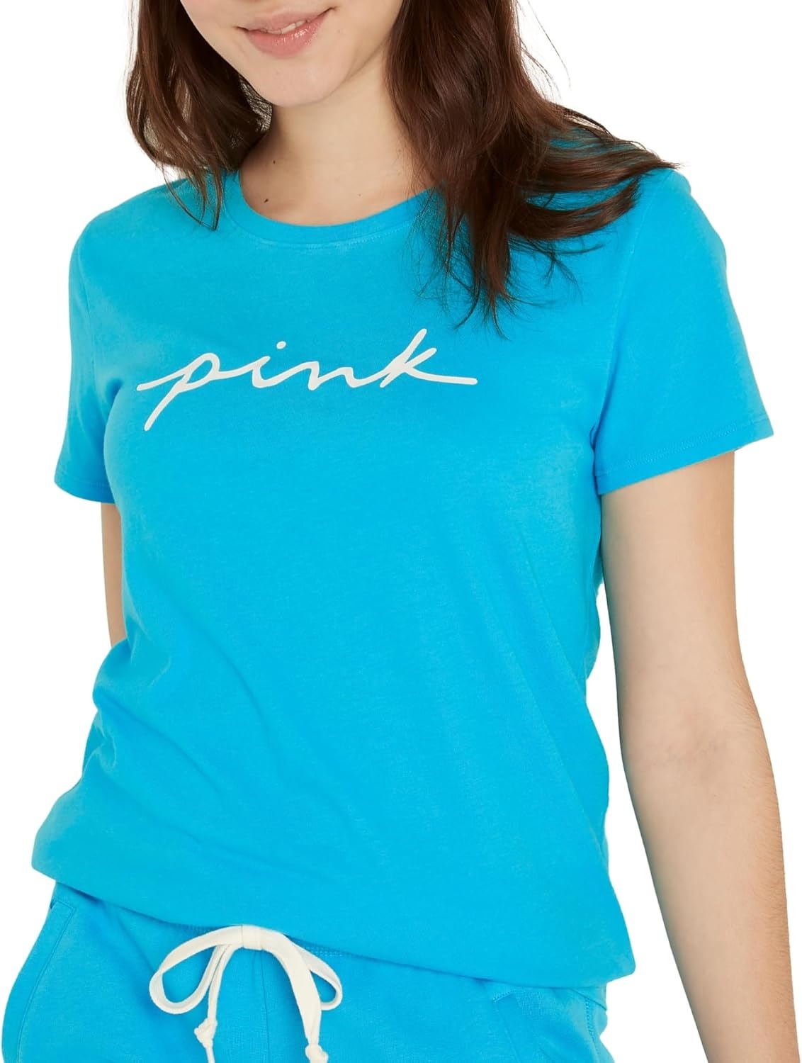 image:imageVictorias Secret Pink Womens Oversized Campus Cotton TShirt XS XLNeon Scuba Script Logo
