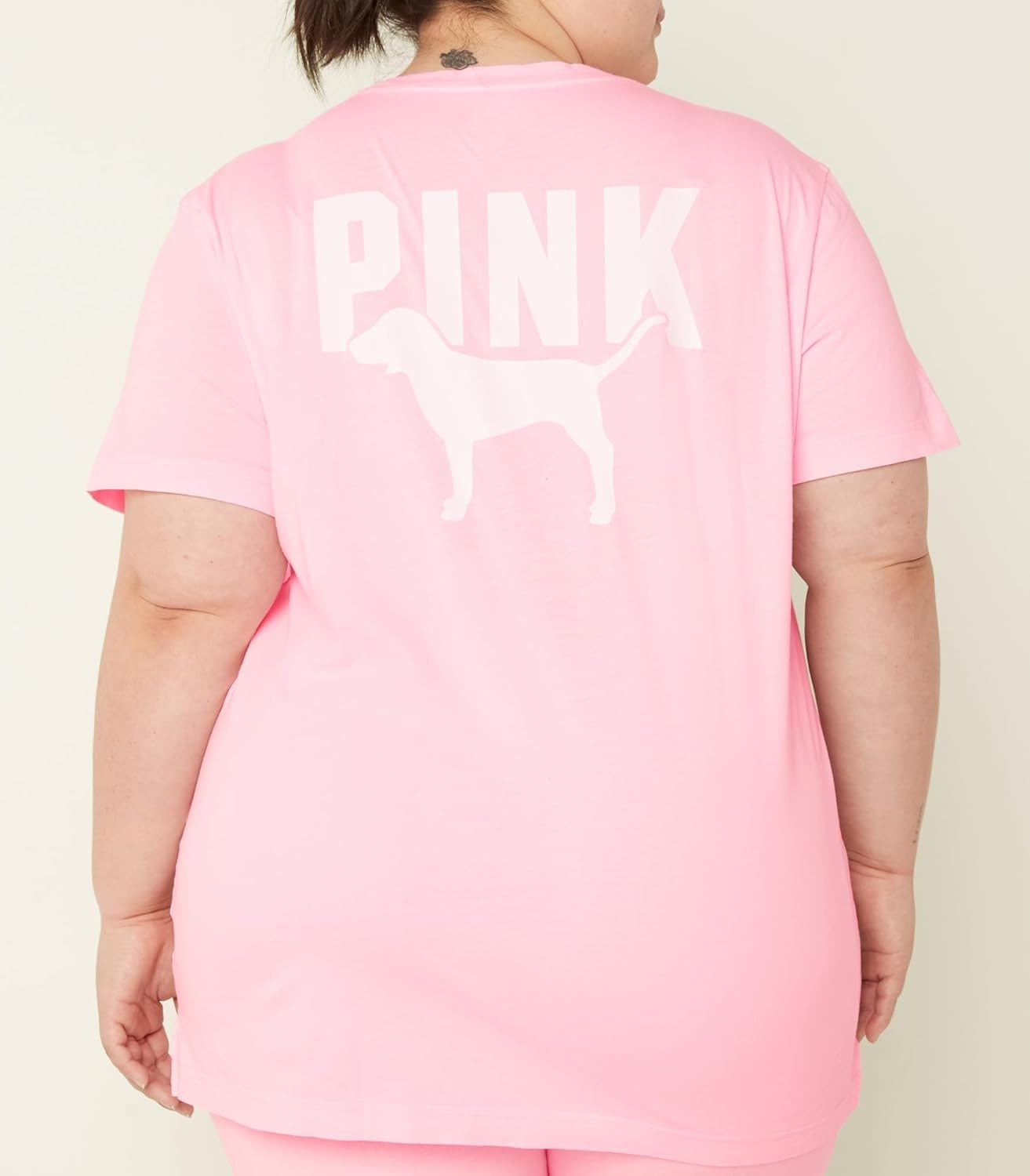image:imageVictorias Secret Pink Womens Oversized Campus Cotton TShirt XS XLPink Daisy Classic Logo