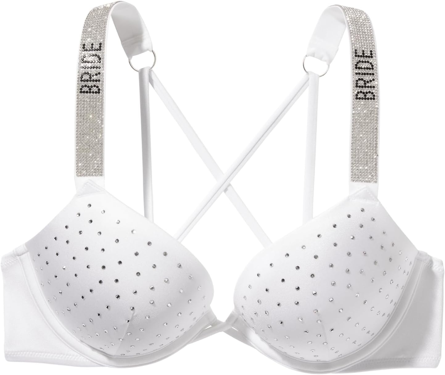 image:imageVictorias Secret Shine Strap Bombshell PushUp Bikini TopWhite