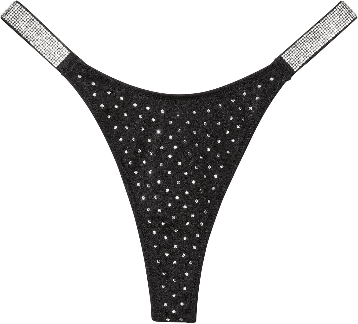 image:imageVictorias Secret Shine Strap Thong Bikini BottomBlack
