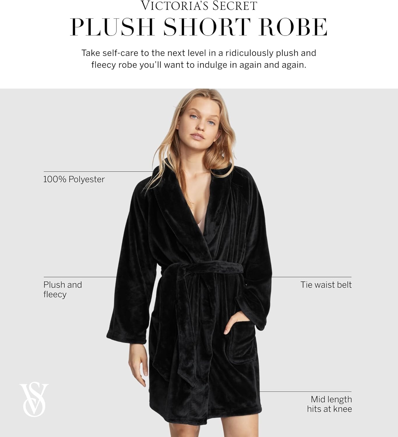 image:imageVictorias Secret Short Cozy Robe Robes for Women XSXXLBlack