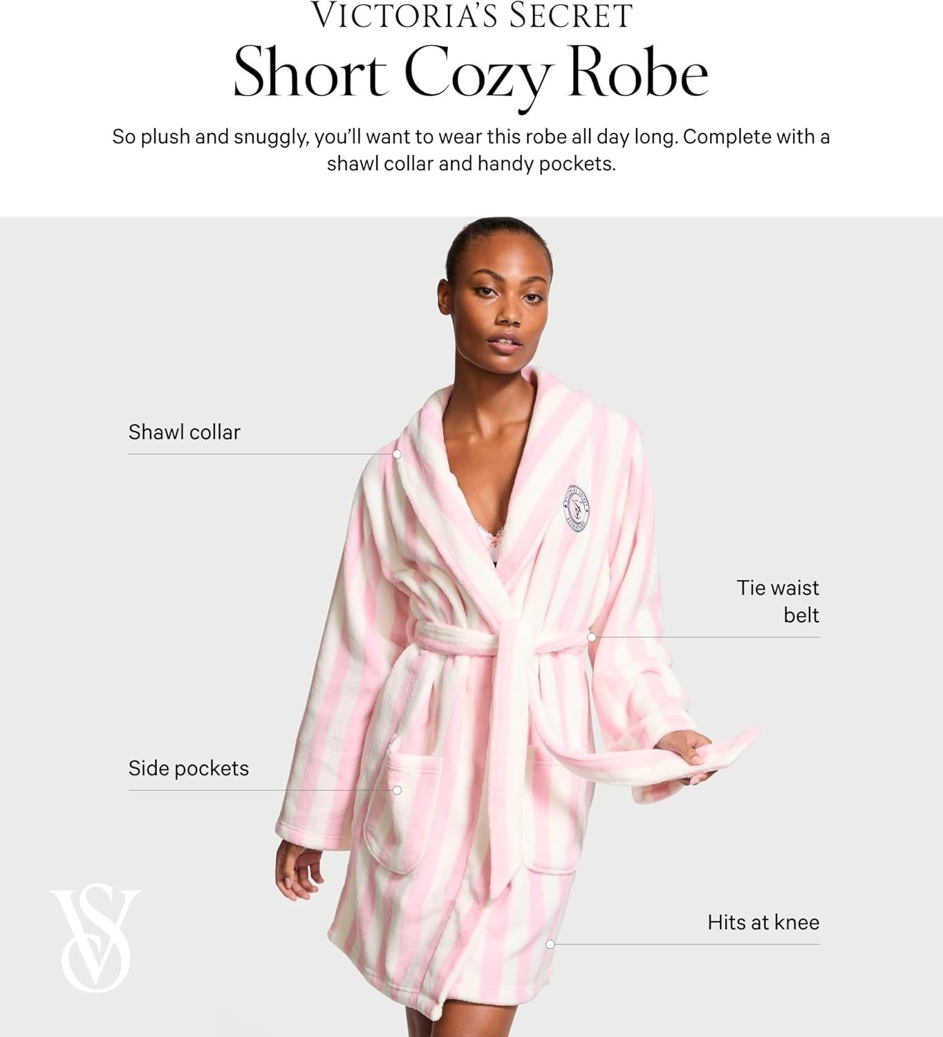 image:imageVictorias Secret Short Cozy Robe Robes for Women XSXXLPretty Blossom