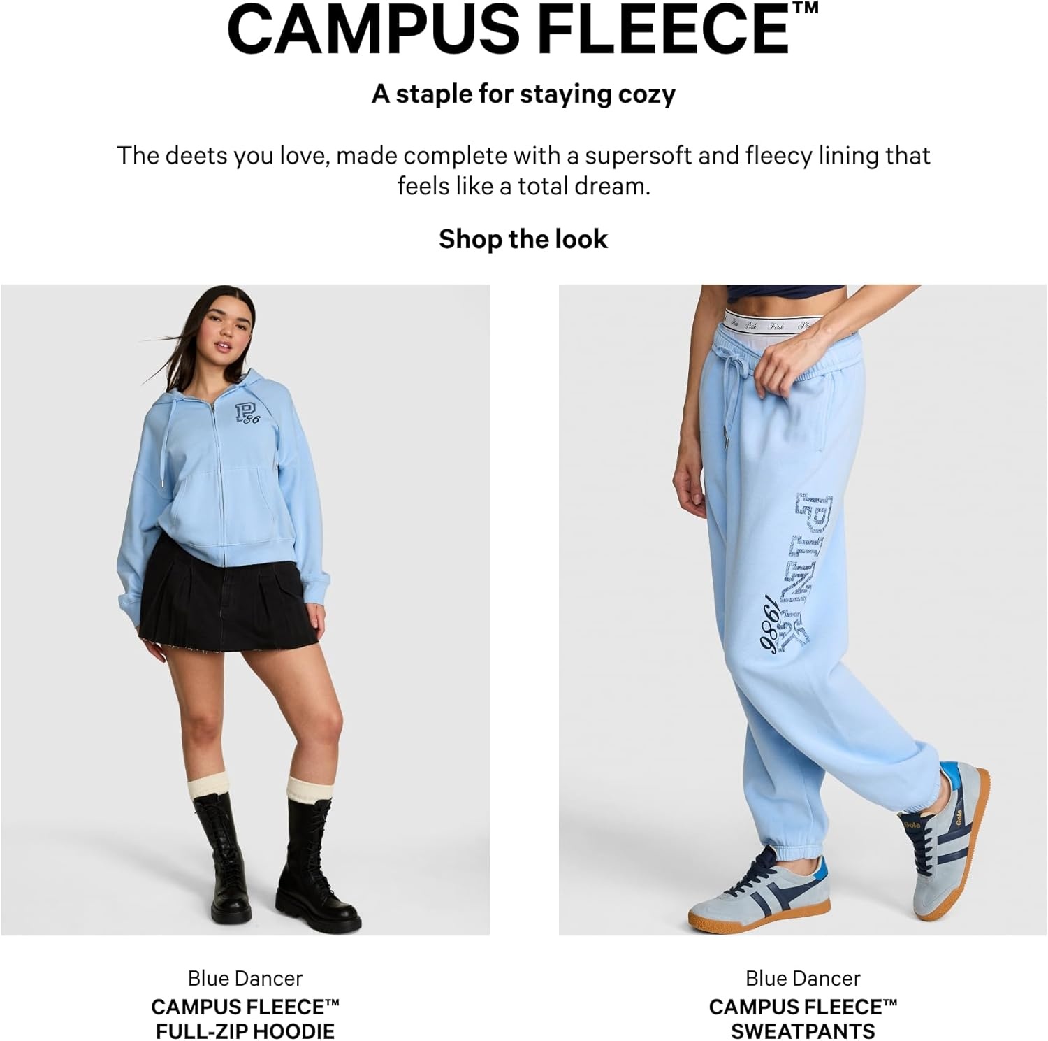 image:imageVictorias Secret Womens Pink Logo Campus SweatpantsBlue Dancer
