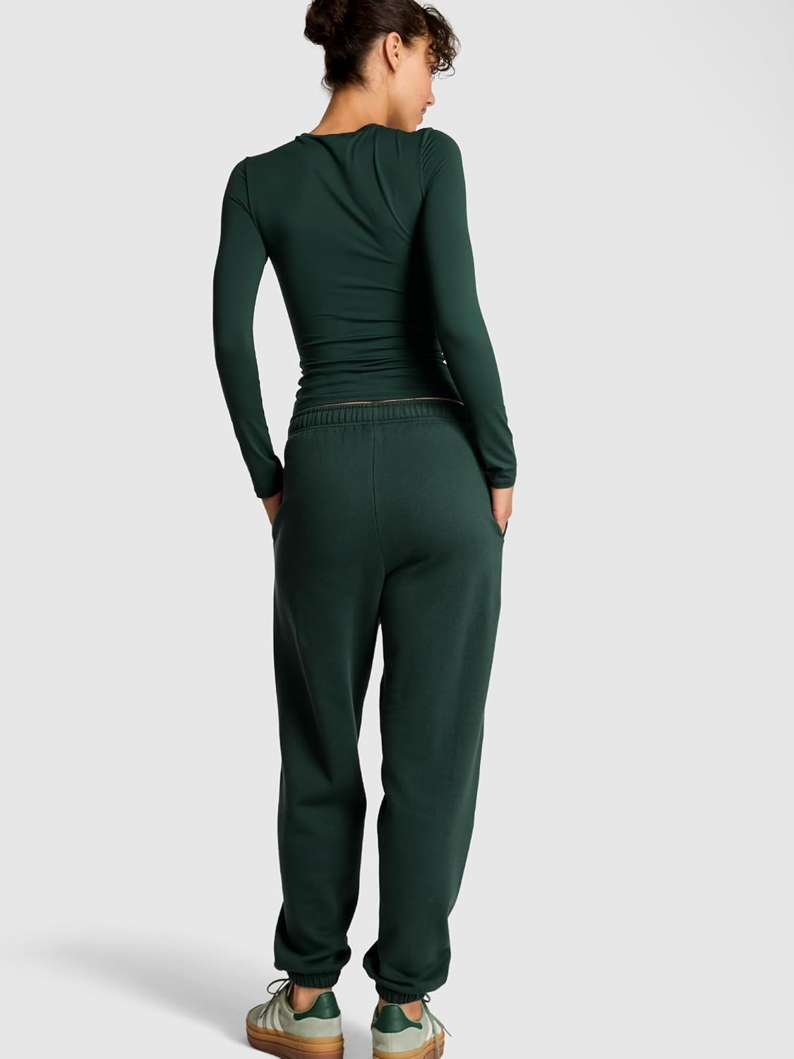 image:imageVictorias Secret Womens Pink Logo Campus SweatpantsDeep Forest