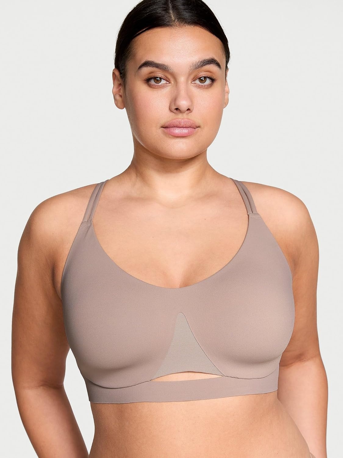 image:imageVictorias Secret Womens VSX Elevate StrappyComfort Sports Bra Low Impact Wireless XSXXLBare Taupe