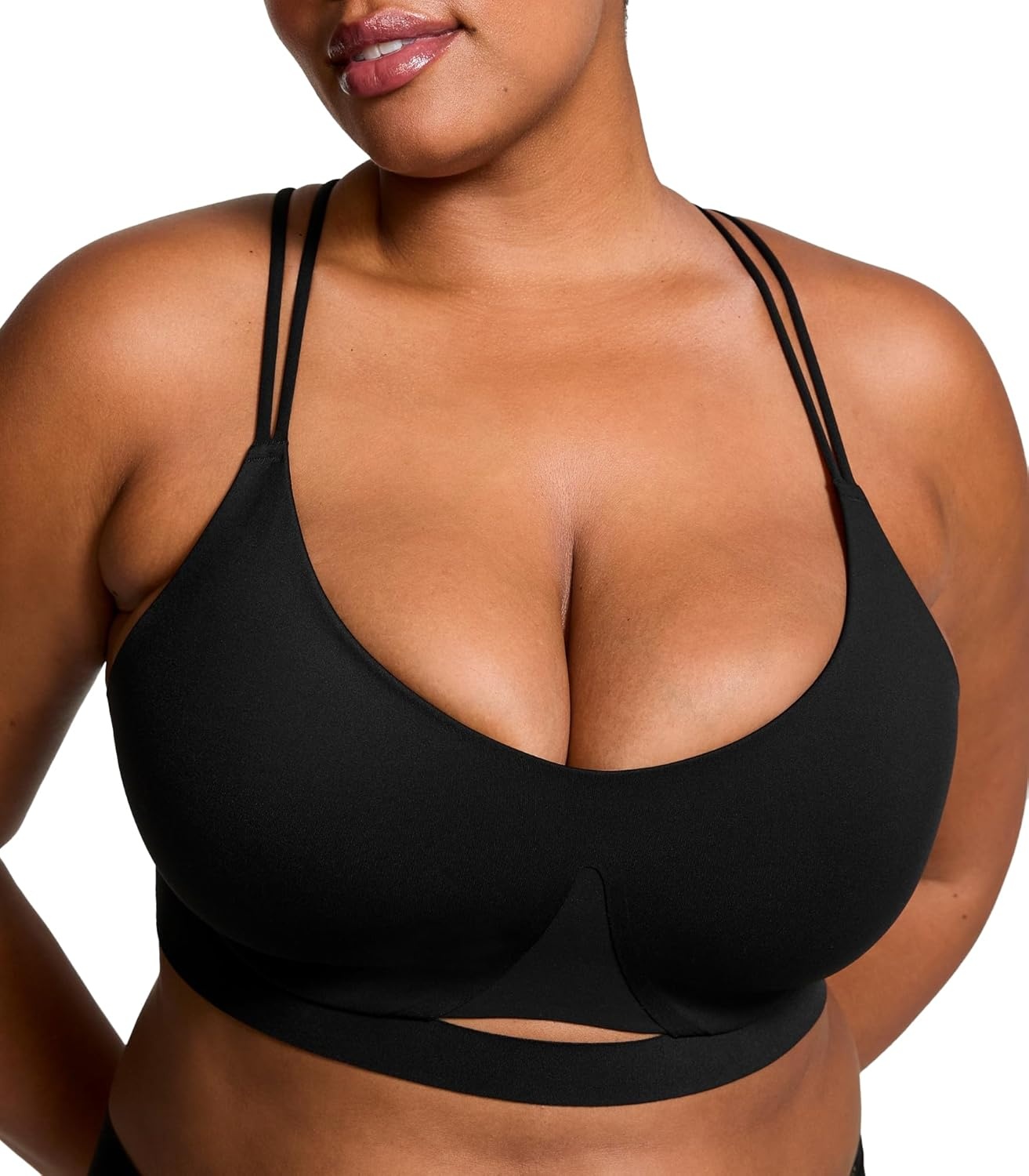 image:imageVictorias Secret Womens VSX Elevate StrappyComfort Sports Bra Low Impact Wireless XSXXLBlack