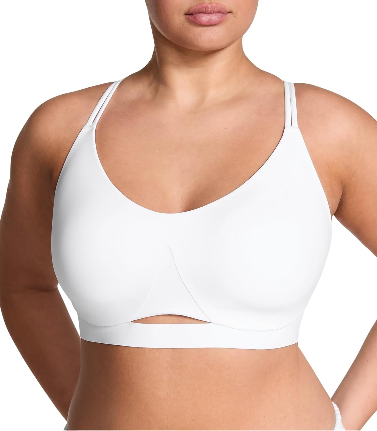 image:imageVictorias Secret Womens VSX Elevate StrappyComfort Sports Bra Low Impact Wireless XSXXLVs White