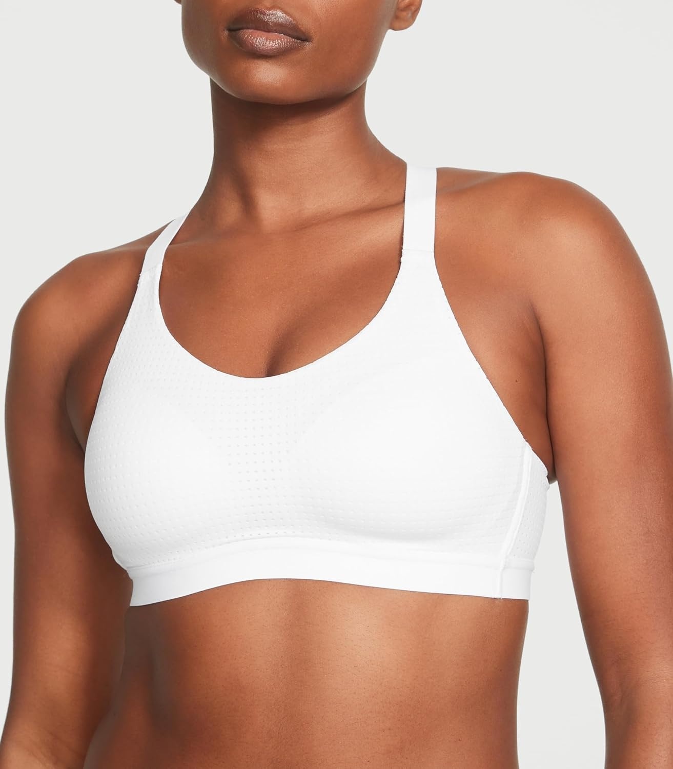 image:imageVictorias Secret Womens VSX Lightweight Mesh Sports Bra Wireless Support 32A38DDVs White