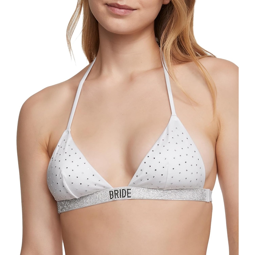 image:imageVictorias Secret Bride Shine Triangle Bikini TopWhite