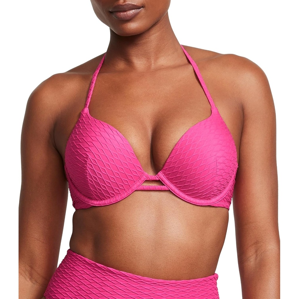image:imageVictorias Secret MixandMatch Bombshell Push Up Bikini Top Add 2 Cups 32A38DDPink