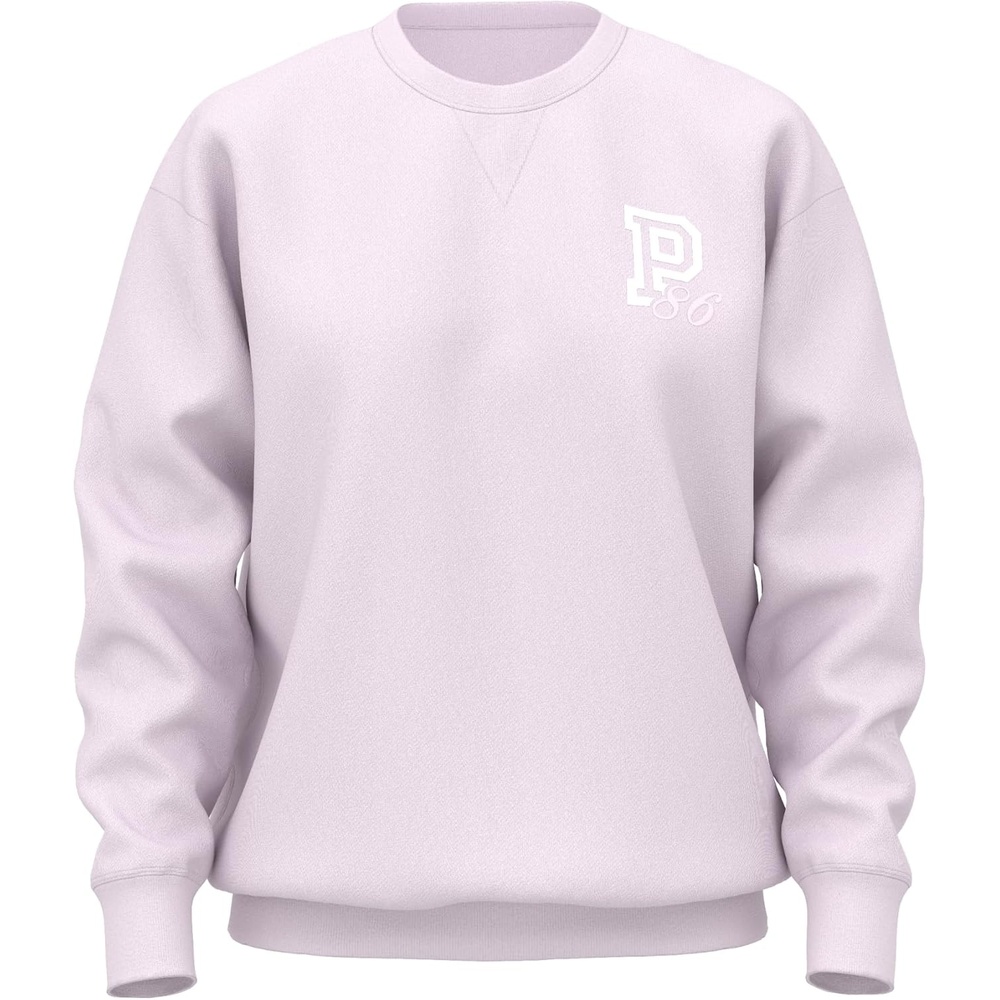 image:imageVictorias Secret PINK Womens Campus Fleece Oversized Crew Sweatshirt XSXLPink Tulip