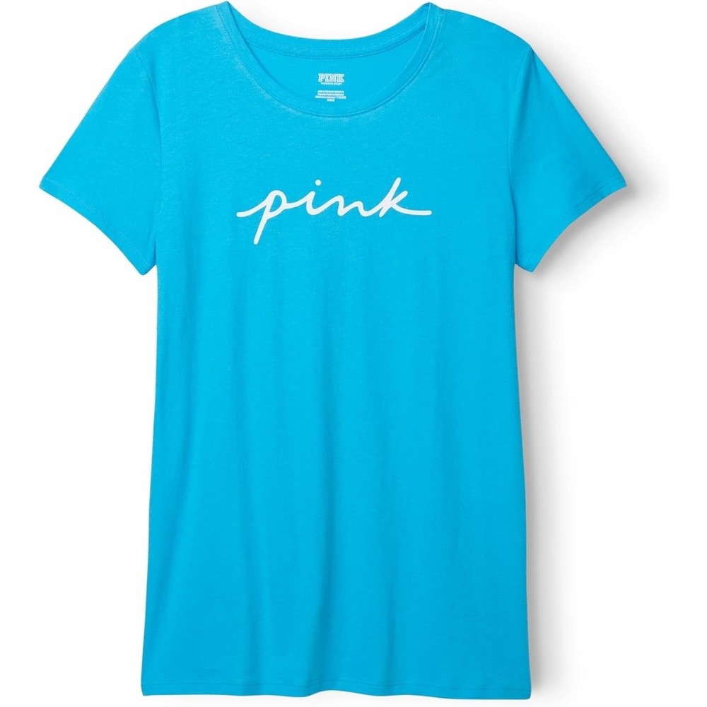 image:imageVictorias Secret Pink Womens Oversized Campus Cotton TShirt XS XLNeon Scuba Script Logo