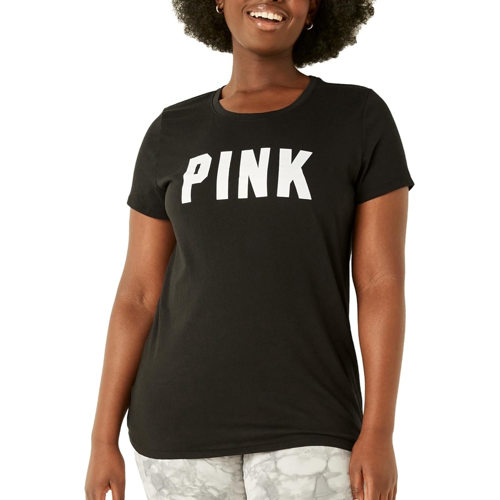 image:imageVictorias Secret Pink Womens Oversized Campus Cotton TShirt XS XLPure Black