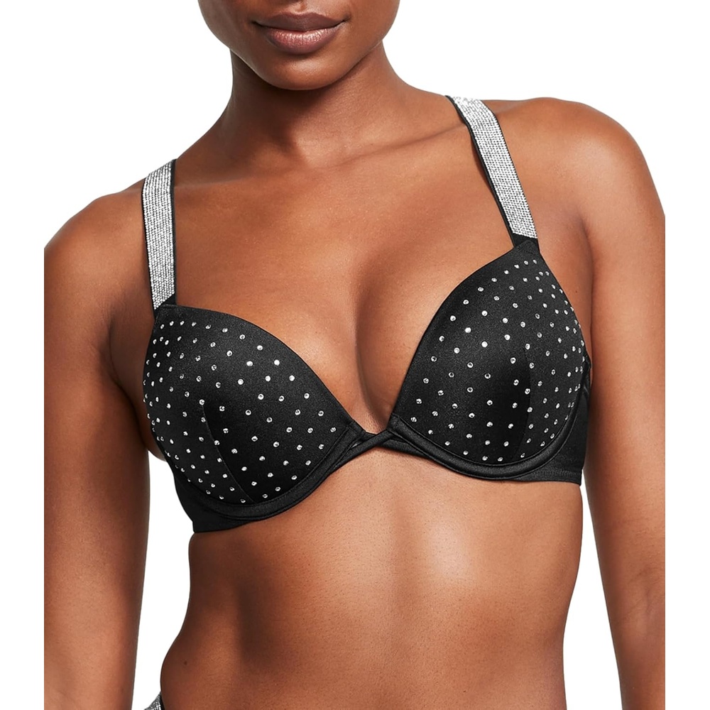 image:imageVictorias Secret Shine Strap Bombshell PushUp Bikini TopBlack