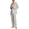 Coconut White Floral Stripes