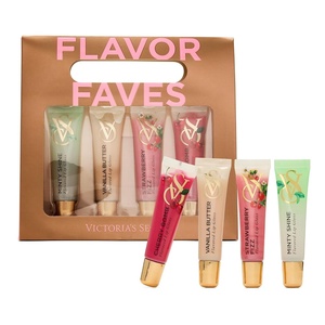 Victoria’s Secret 4-Piece Flavor Favorites Lip Gloss Gift Set, Giftsets for women(Assorted)