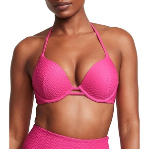 Victoria’s Secret Mix-and-Match Bombshell Push Up Bikini Top, Add 2 Cups (32A-38DD)(Pink)