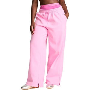 Victoria’s Secret Pink Women’s Campus Fleece Wide-Leg Sweatpant (XS-XL)(Pink Lollipop)