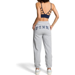 Victoria’s Secret Women’s Pink Logo Campus Sweatpants(Medium Grey Heather)