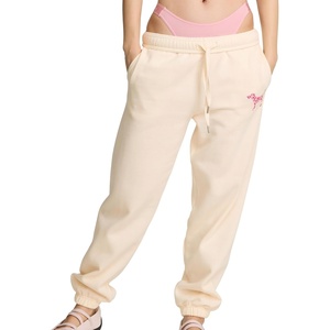 Victoria’s Secret Women’s Pink Logo Campus Sweatpants(Winter White)
