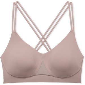 Victoria’s Secret Women’s VSX Elevate Strappy-Comfort Sports Bra, Low Impact Wireless (XS-XXL)(Bare Taupe)