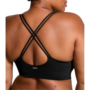 Victoria’s Secret Women’s VSX Elevate Strappy-Comfort Sports Bra, Low Impact Wireless (XS-XXL)(Black)