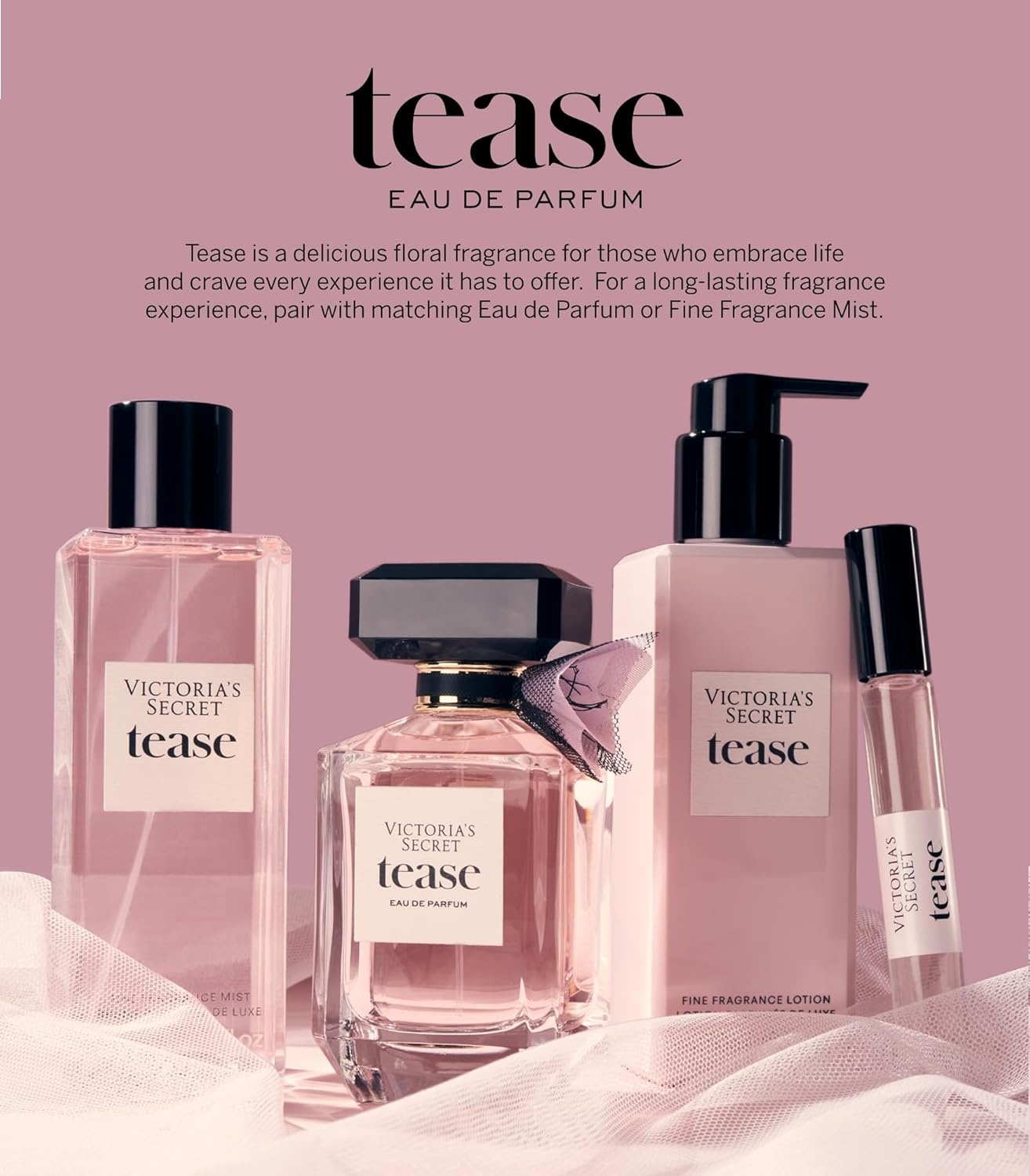 image:imageVictorias Secret Bare 3 Piece Luxe Fragrance Gift Set 17 oz Eau de Parfum Travel Lotion amp Shimmer MistTease