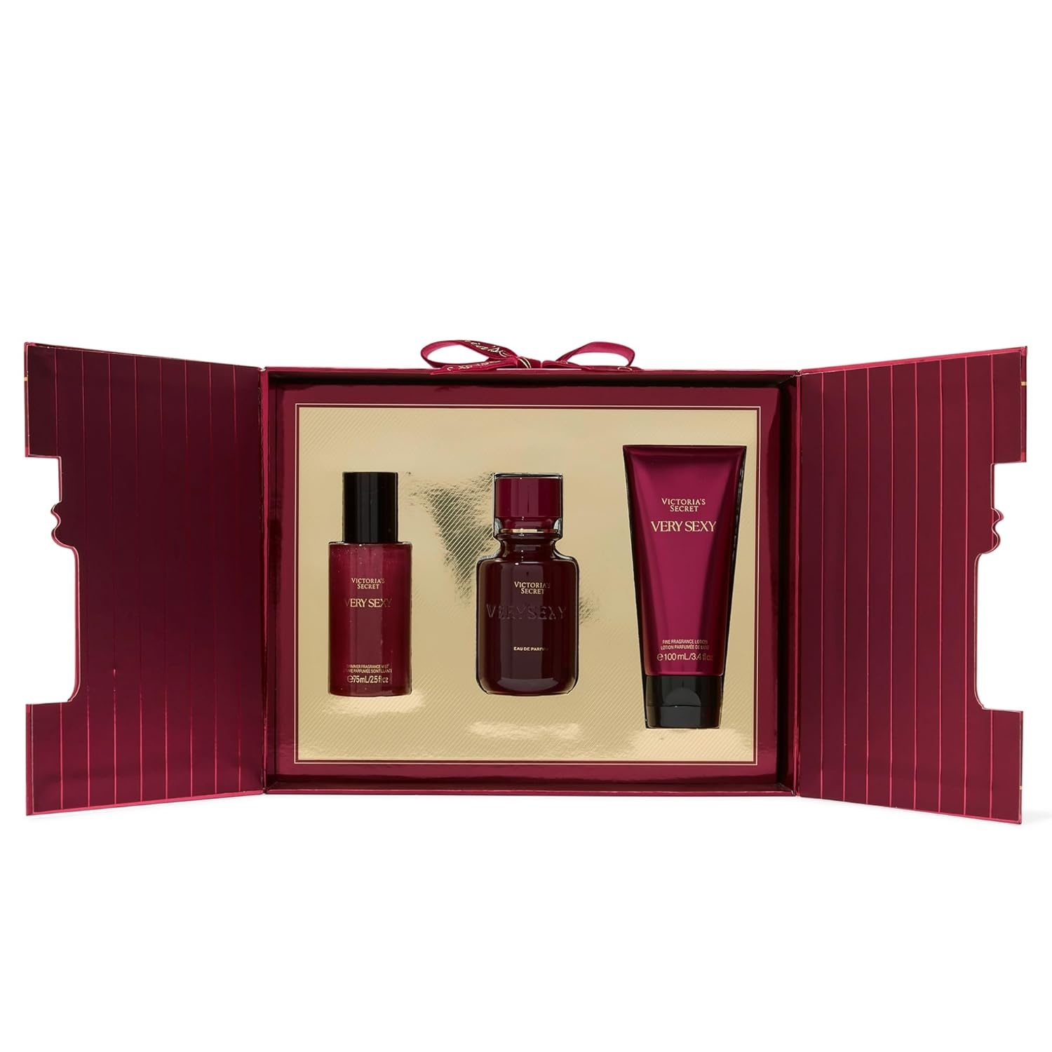 image:imageVictorias Secret Bare 3 Piece Luxe Fragrance Gift Set 17 oz Eau de Parfum Travel Lotion amp Shimmer MistVery Sexy