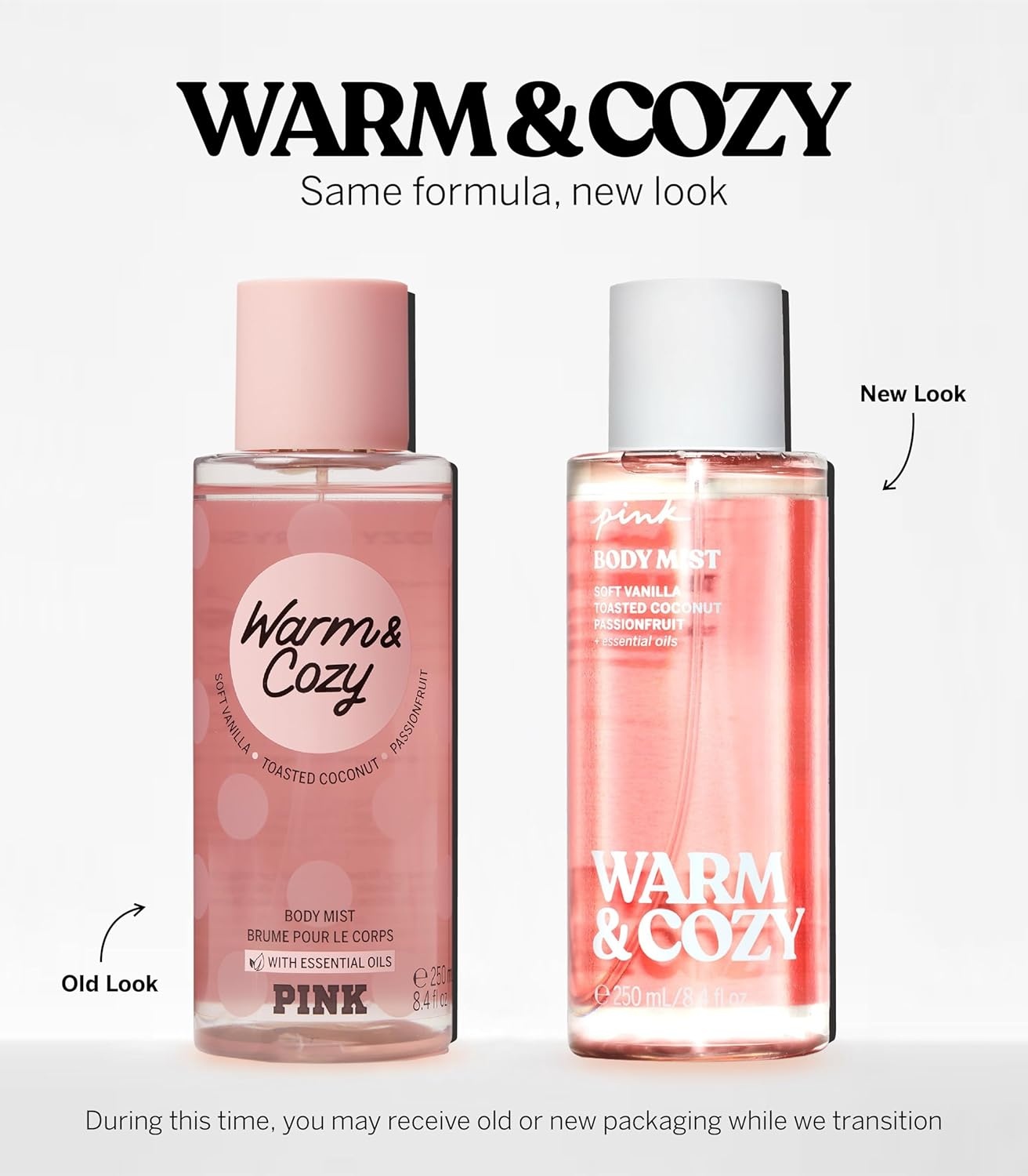 image:imageVictorias Secret Body Fragrance Mist Coconut Milk amp Rose 84 fl ozPink Warm Cozy