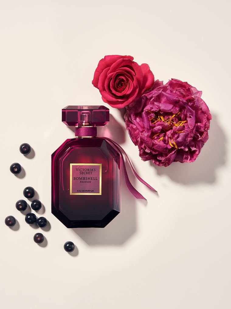 image:imageVictorias Secret Bombshell Passion Eau de Parfum Notes of Sparkling Cassis Queen Peony amp Fuchsia Rose Perfumes for Women 34 oz