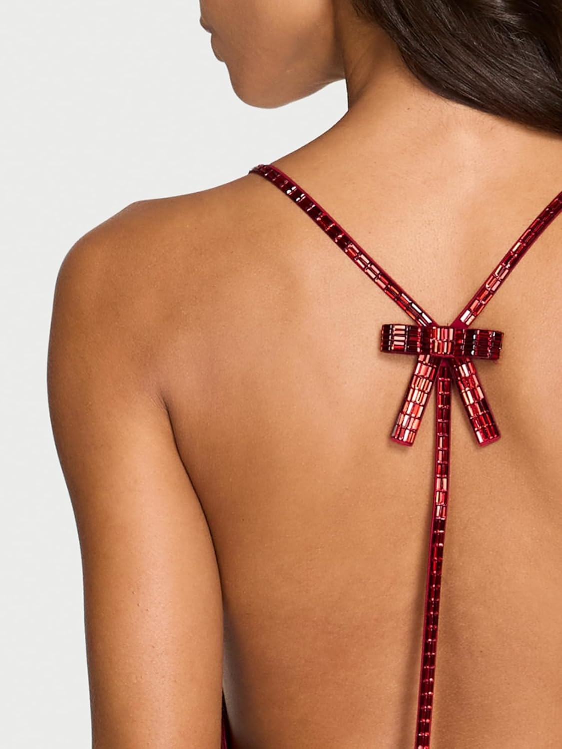image:imageVictorias Secret Crystal Bow Satin Mini SlipReady Red