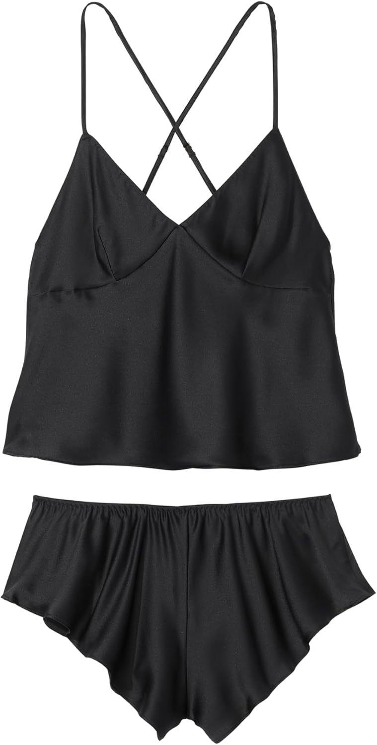 image:imageVictorias Secret Fashion Show 24 Womens Satin OpenBack Cami amp Shorts Set XSLBlack