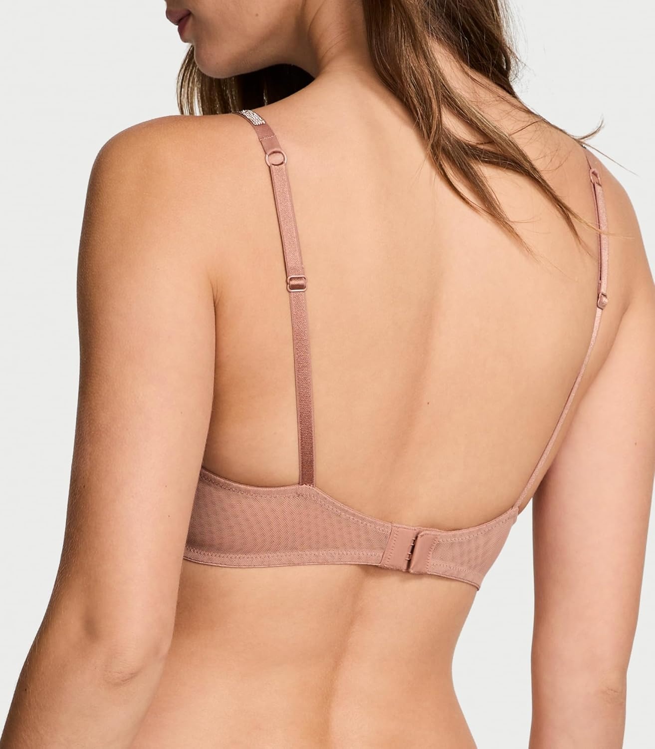 image:imageVictorias Secret Fashion Show 24 Womens Sheer Shine LowCut Demi Bra 32B38DAlmond Beige
