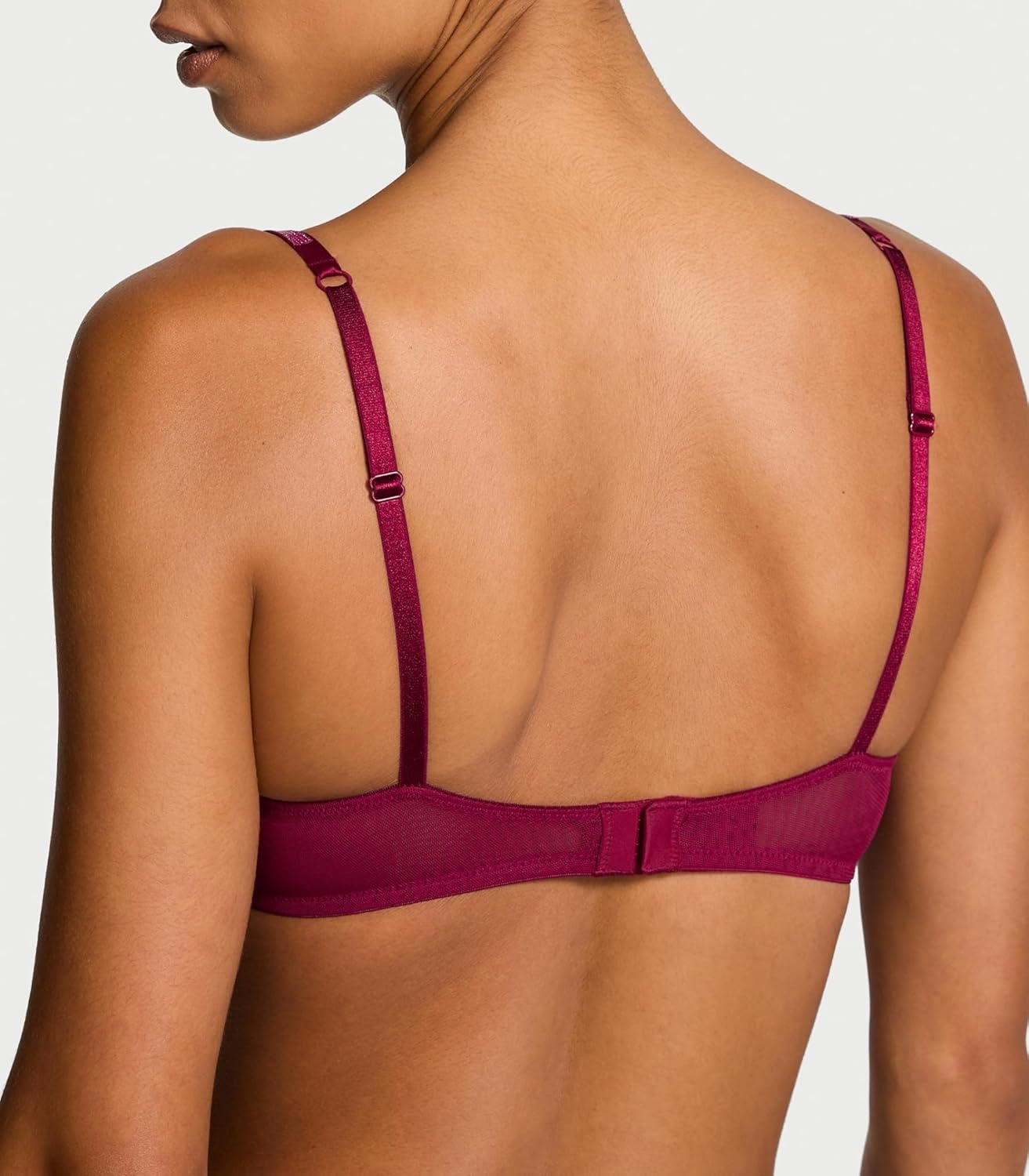 image:imageVictorias Secret Fashion Show 24 Womens Sheer Shine LowCut Demi Bra 32B38DCampari 2324360