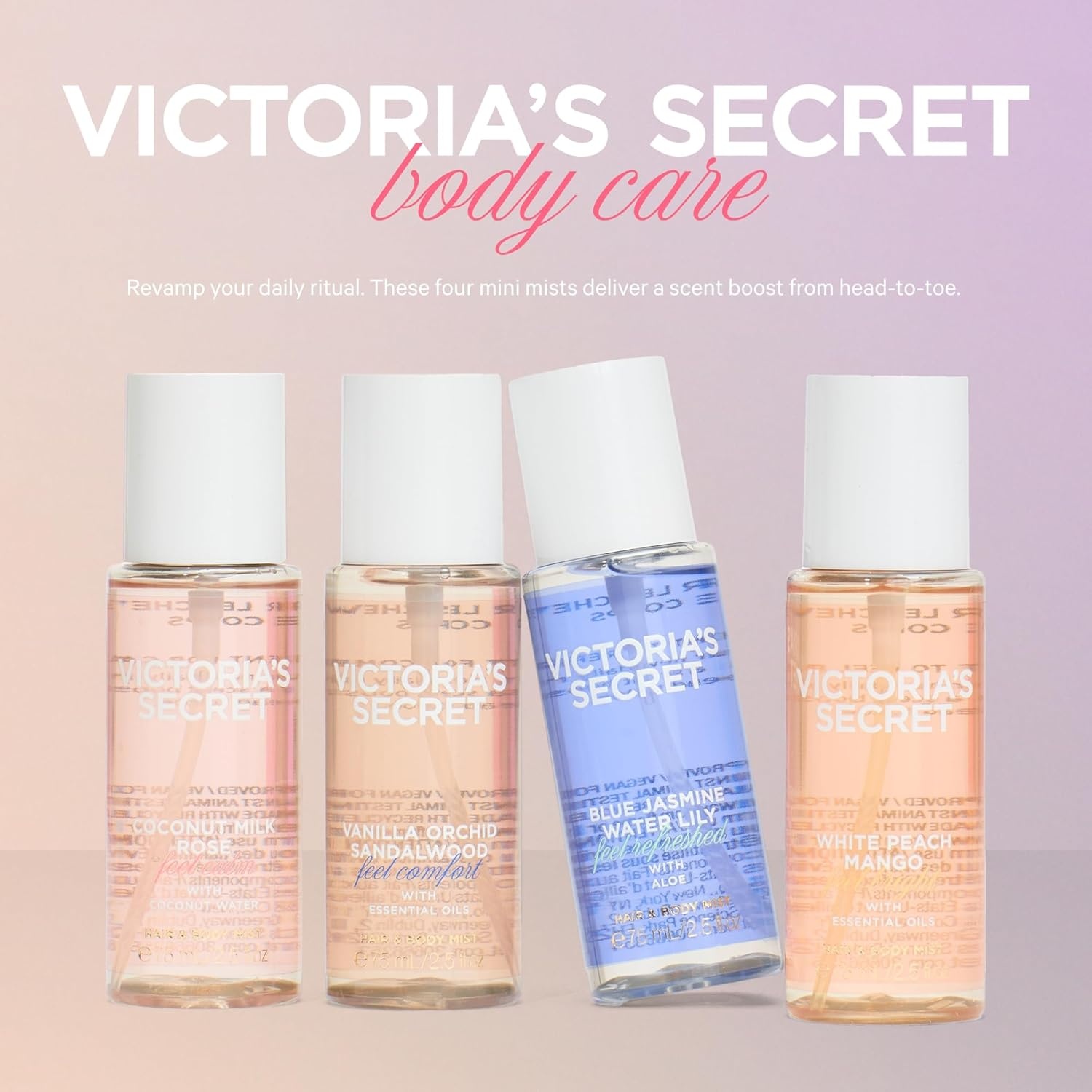 image:imageVictorias Secret Fragrance Mist Collection 4 Piece Shimmer Mini Gift Set Assorted ScentsCoconut