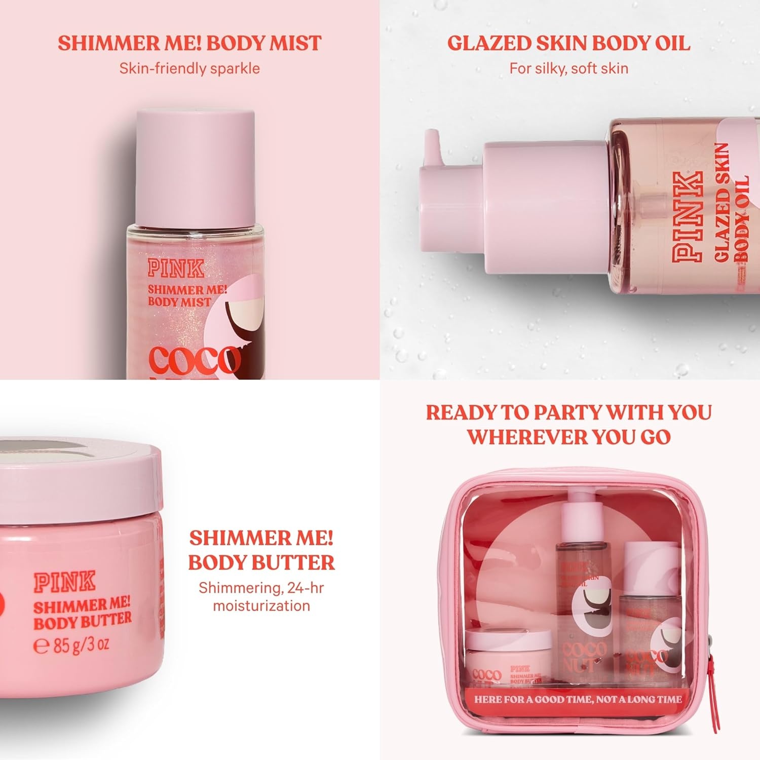 image:imageVictorias Secret PINK Coconut Gift set Body Mist Body oil and Body Butter Giftsets for womenCoconut