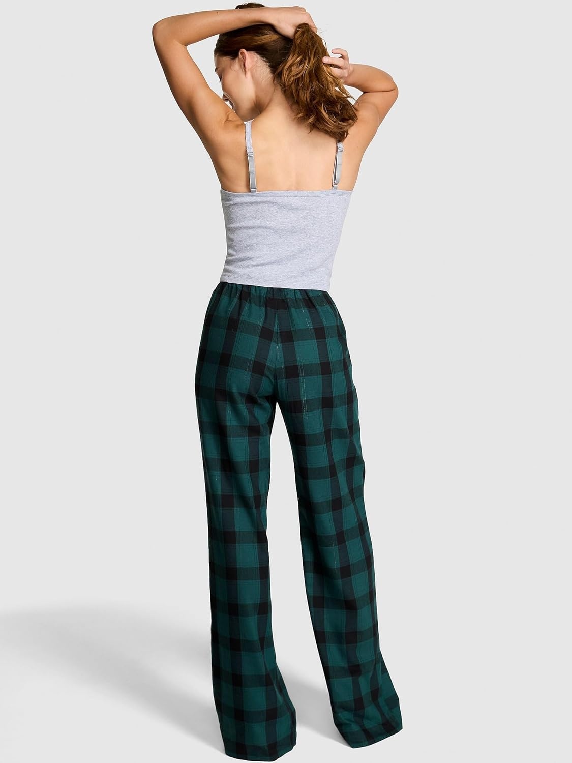image:imageVictorias Secret PINK Flannel Pajama Pants Sleepwear for WomenGreen Plaid
