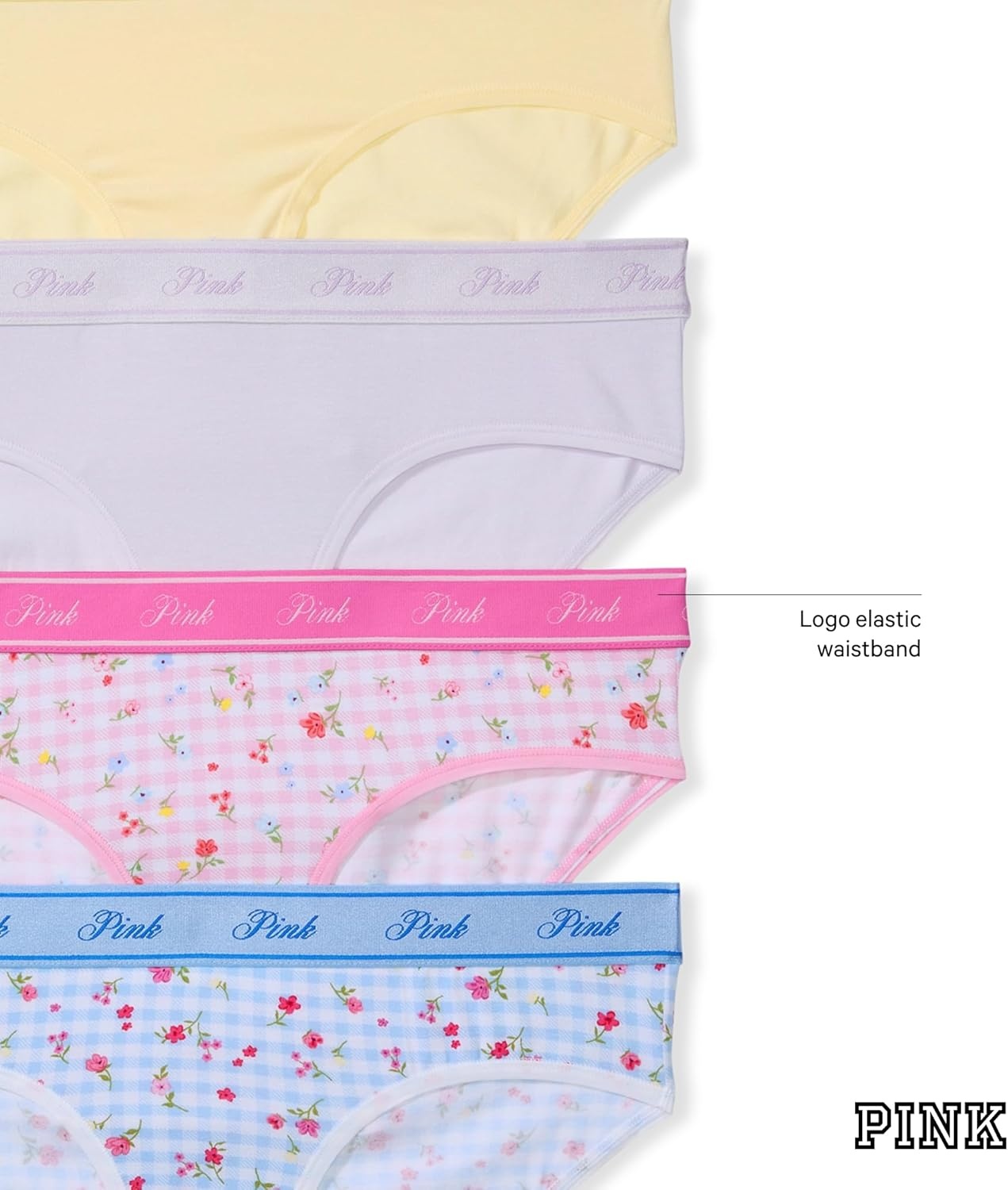 image:imageVictorias Secret PINK Womens Cotton Logo Hipter Underwear Panties for Women XSXLFloral Gingham Pack